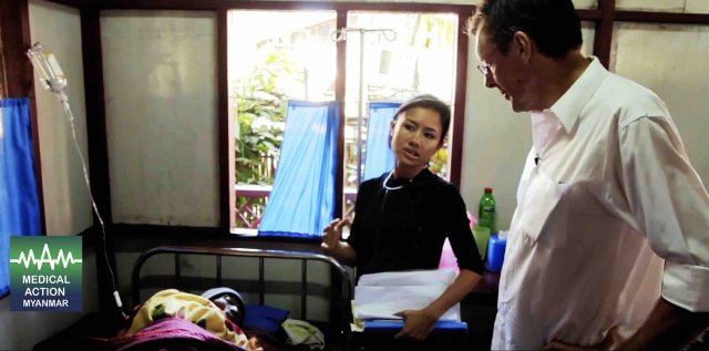 Dr Nini Tun and Frank M. Smithuis in one of the hospitals of Medical Action Myanmar